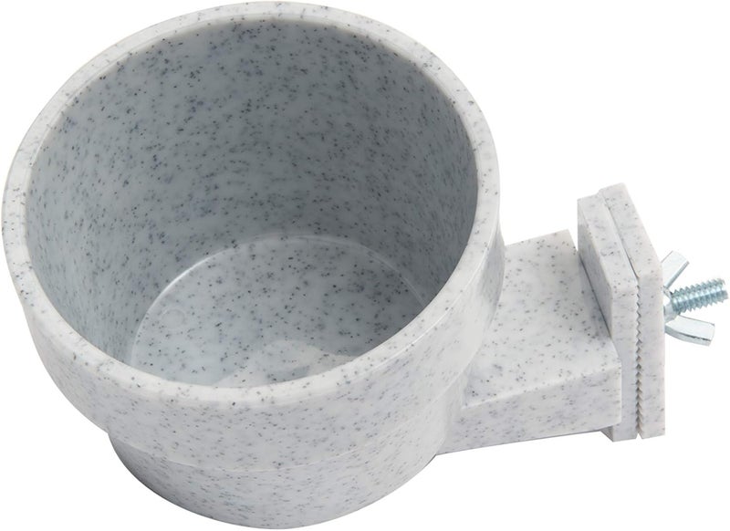 Lixit Q-Lock Carrier Crock - 10-Ounce Removable Plastic Food and Water Bowl for Small Pets - Image 1